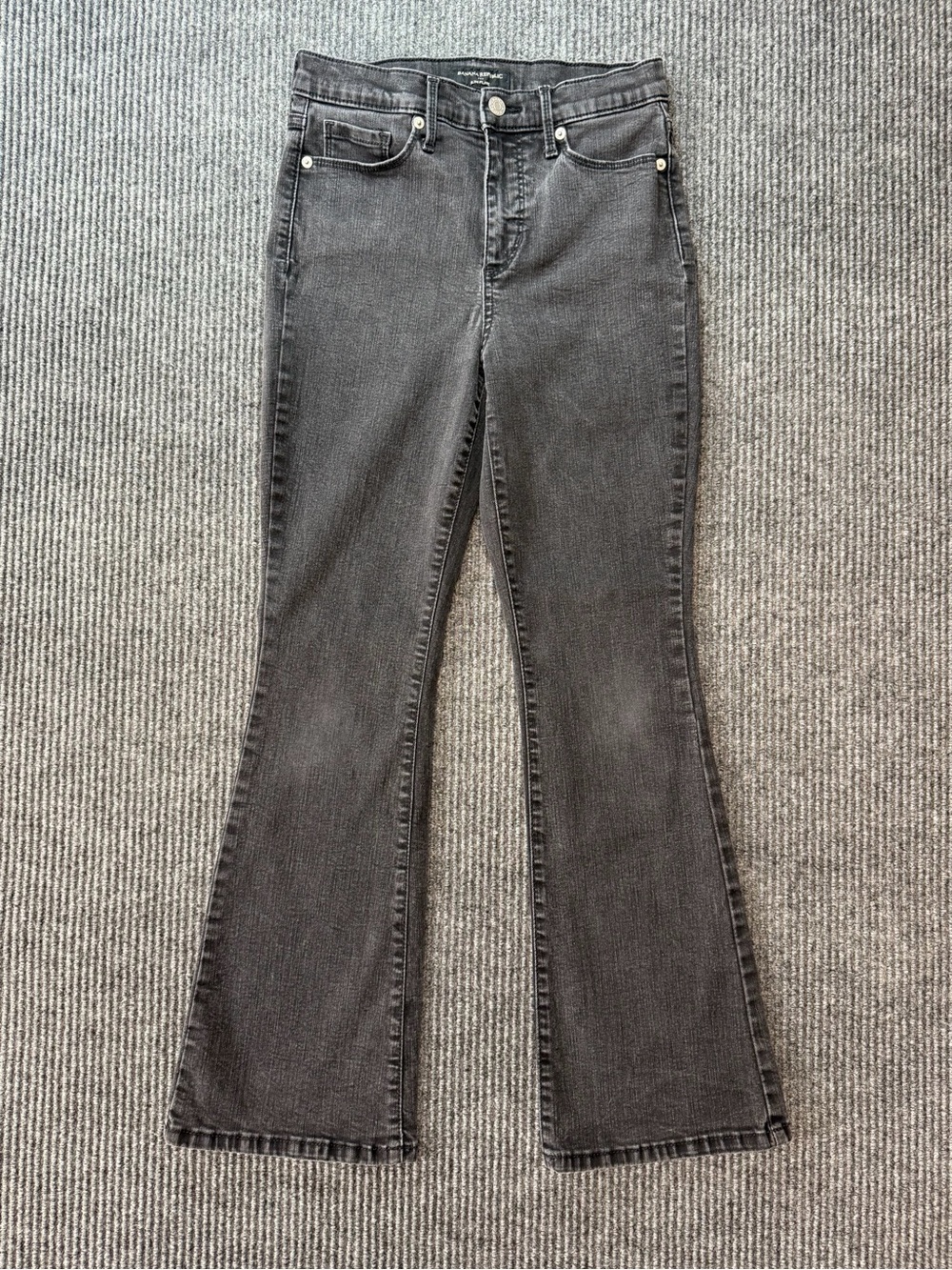 Banana Republic Gray High-Rise Flare Jeans
